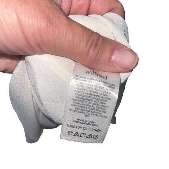 Aritzia Wilfred Womens Skirt Size M Multicolor Midi Pleated Chiffon Elastic Wais - Picture 8 of 9